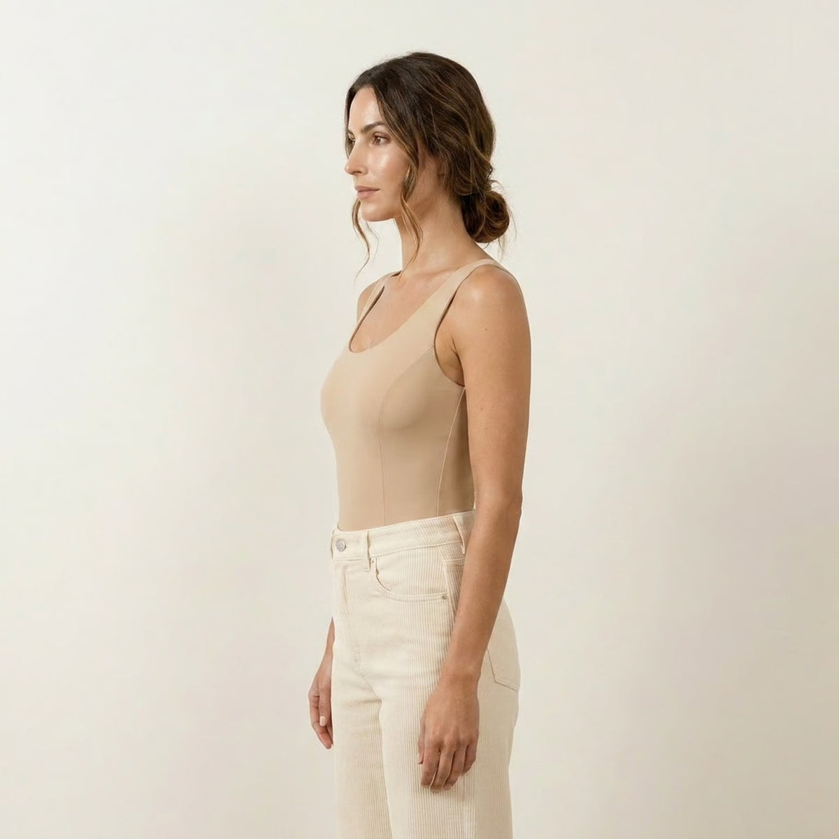 LARISA Scoop Neck Bodysuit | Supportive Shoulder Straps