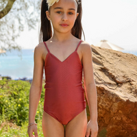 LA MARELLE | Girls V-Neck One-Piece Swimsuit