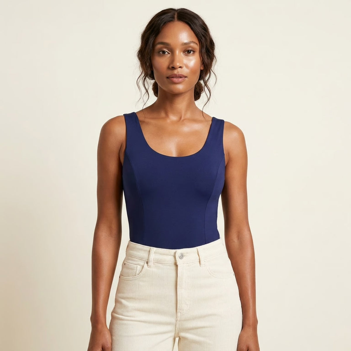LARISA Scoop Neck Bodysuit | Supportive Shoulder Straps