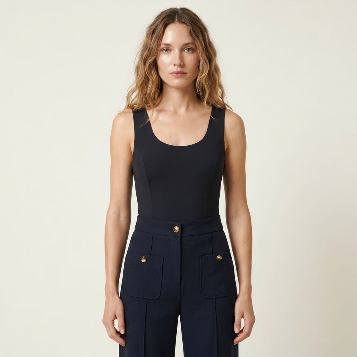 LARISA Scoop Neck Bodysuit | Supportive Shoulder Straps