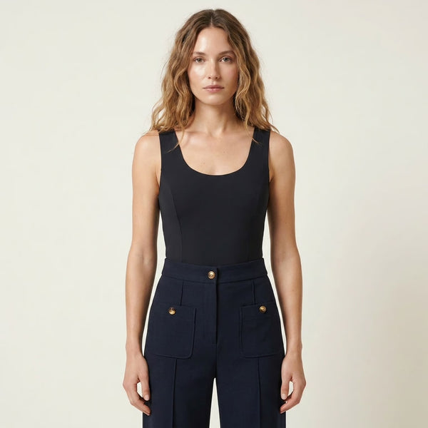 LARISA Scoop Neck Bodysuit | Supportive Shoulder Straps