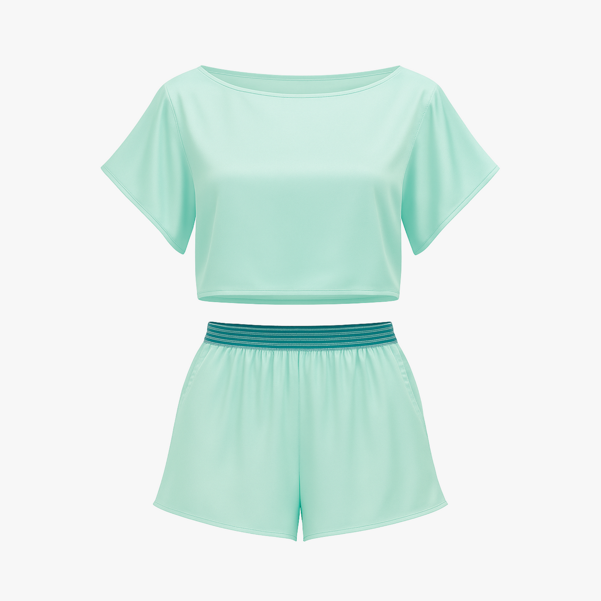 ENSEMBLE SILK SHORTS & SHIRT | POOL CLOSET
